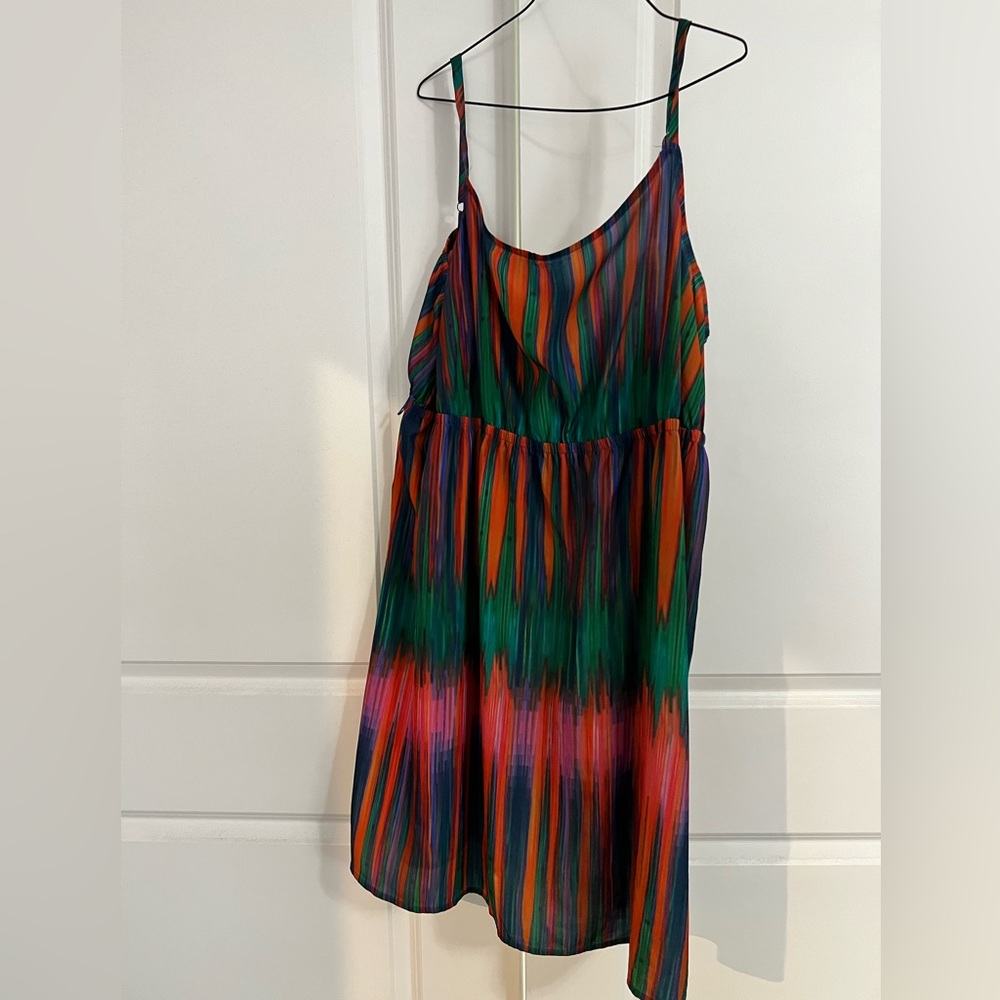 Colorful Flowy Belted Dress